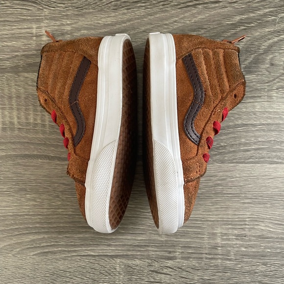 Vans Toddler Sk8-Hi Zip Glazed In Ginger Brown Sneaker Skate Shoes Size 8 - Picture 8 of 11